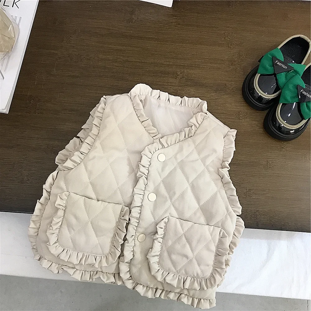Baby Products Korea - Colete de algodão monocromático infantil, mantenha